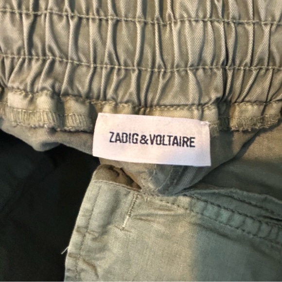 Zadig & Voltaire Parole Military Olive Green Jogger Pants Size Small - Picture 13 of 15